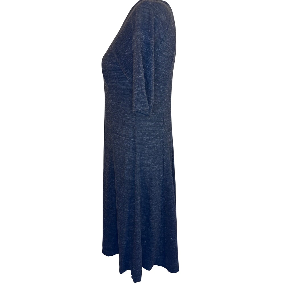 GANNI Winter Jersey Dress M Charcoal Cotton Scandi Copenhagen Fit Flare Minimal - Picture 4 of 8